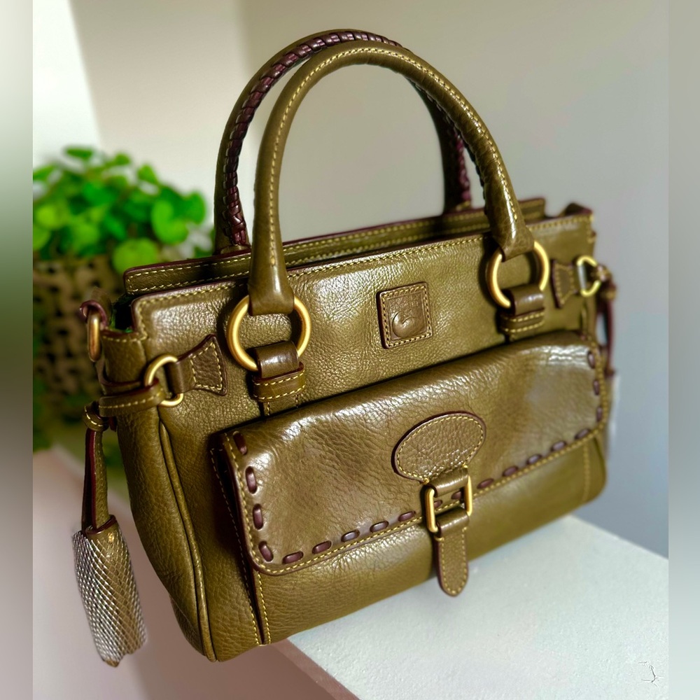 Dooney & Bourke Florentine Medium Pocket Satchel in Moss - Picture 7 of 16